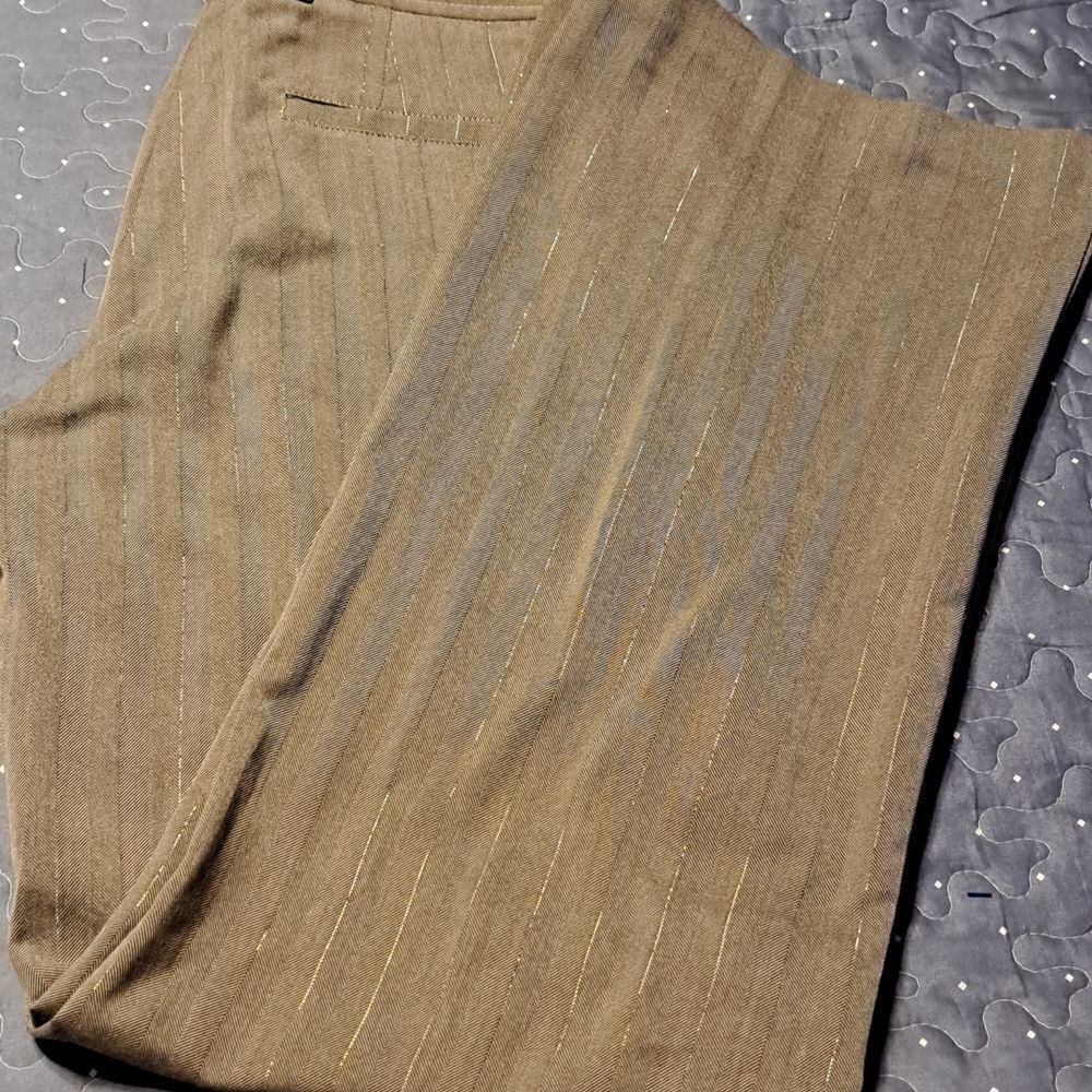 Candie's ight brown with gold pinstripes pants size 13